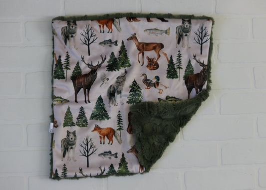 Woodland Animals Lovey Blanket