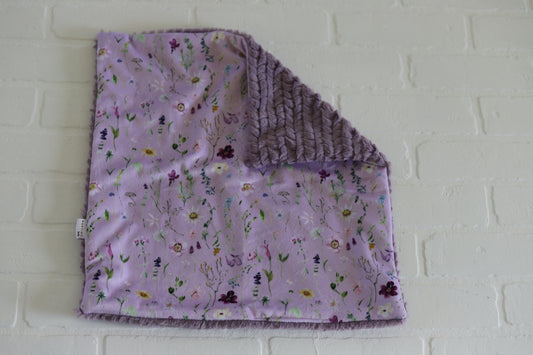 Purple Floral Lovey Blanket