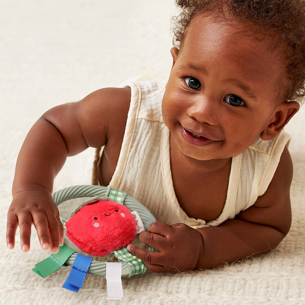 *NEW* Itzy Ring Pal™ - Teething Ring with Plush Character: Taupe Bear