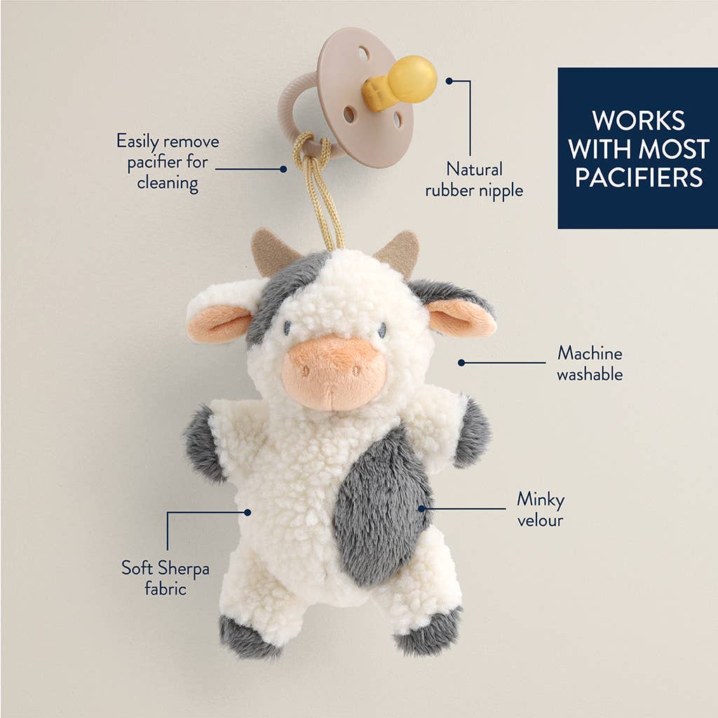 *NEW OPTIONS* Bitzy Pal Natural Rubber Pacifier & Plush: Bear