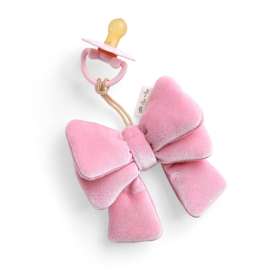 *NEW OPTIONS* Bitzy Pal Natural Rubber Pacifier & Plush: Bear