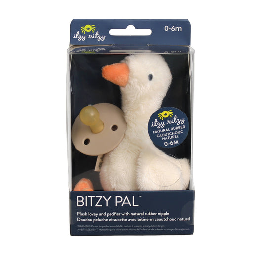 *NEW OPTIONS* Bitzy Pal Natural Rubber Pacifier & Plush: Bear