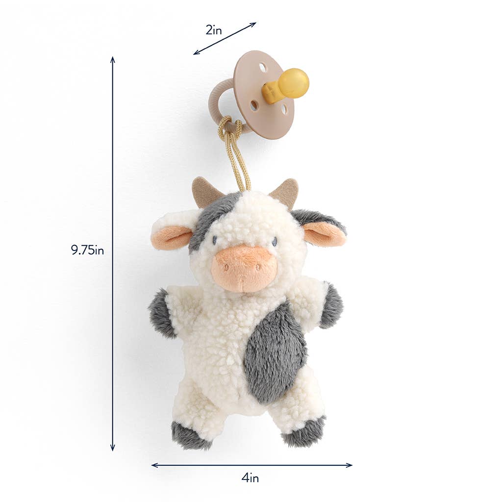 *NEW OPTIONS* Bitzy Pal Natural Rubber Pacifier & Plush: Bear