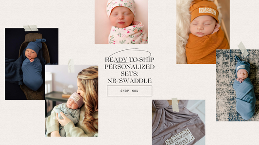 RTS: Personalized Sets: Hat/Swaddle - various options