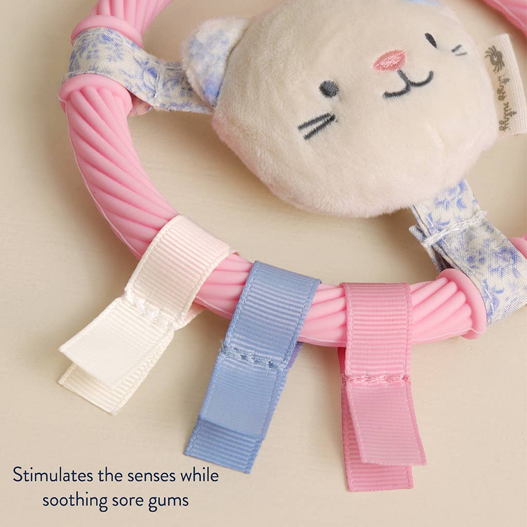 *NEW* Itzy Ring Pal™ - Teething Ring with Plush Character: Taupe Bear