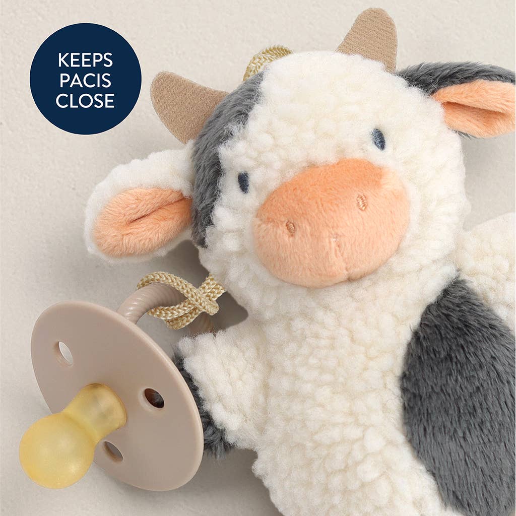 *NEW OPTIONS* Bitzy Pal Natural Rubber Pacifier & Plush: Bear