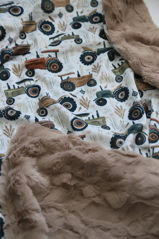 Rustic Tractors XL Lovey Blanket (larger size)