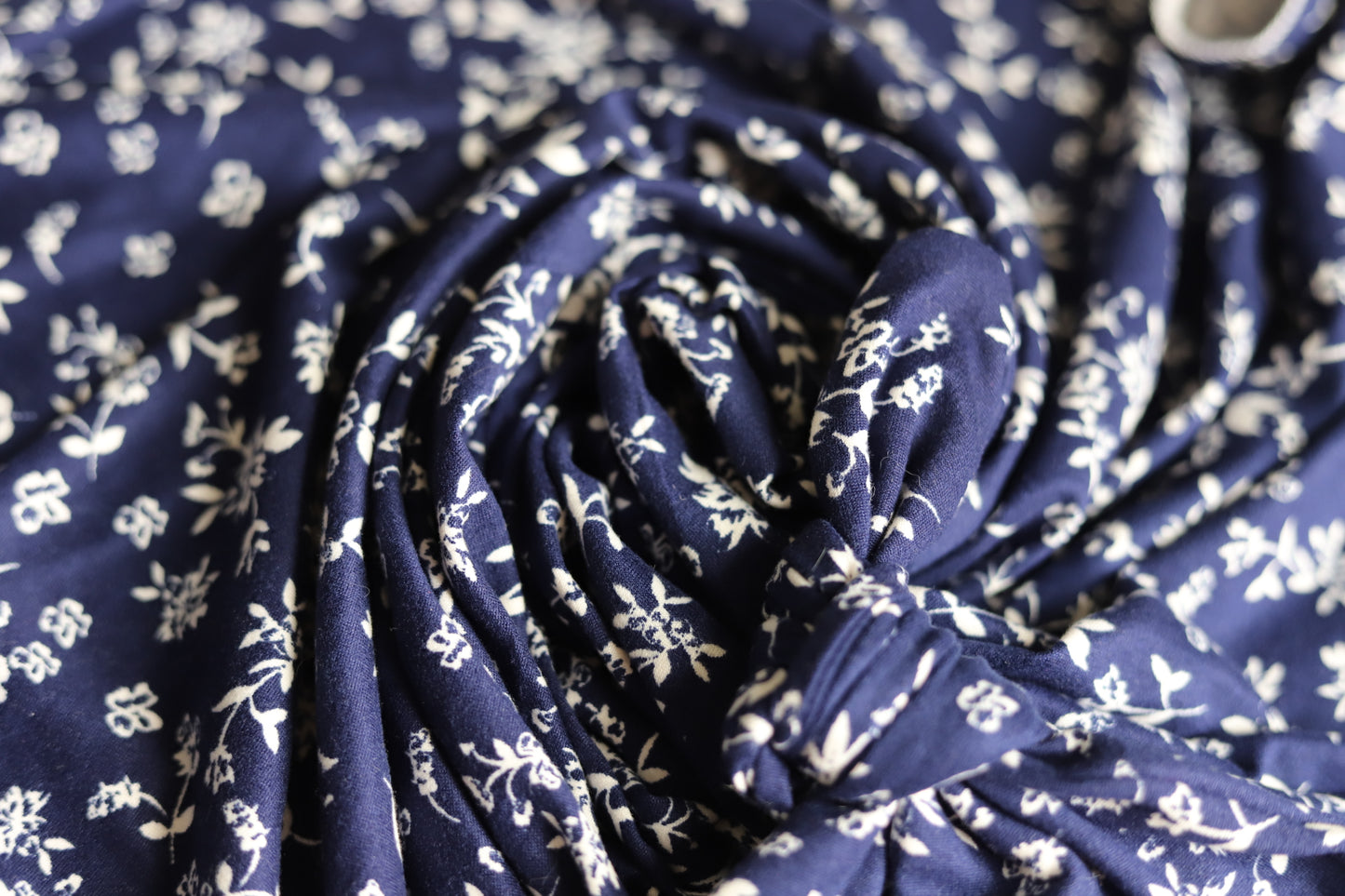 Navy Floral Newborn Hat/Swaddle Set