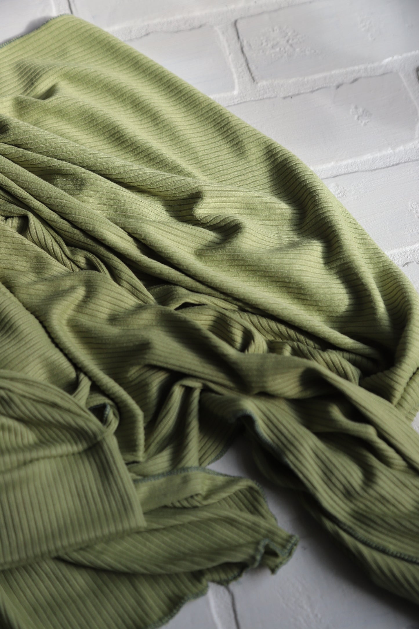 Green Apple Ribbed Hat/Swaddle Set