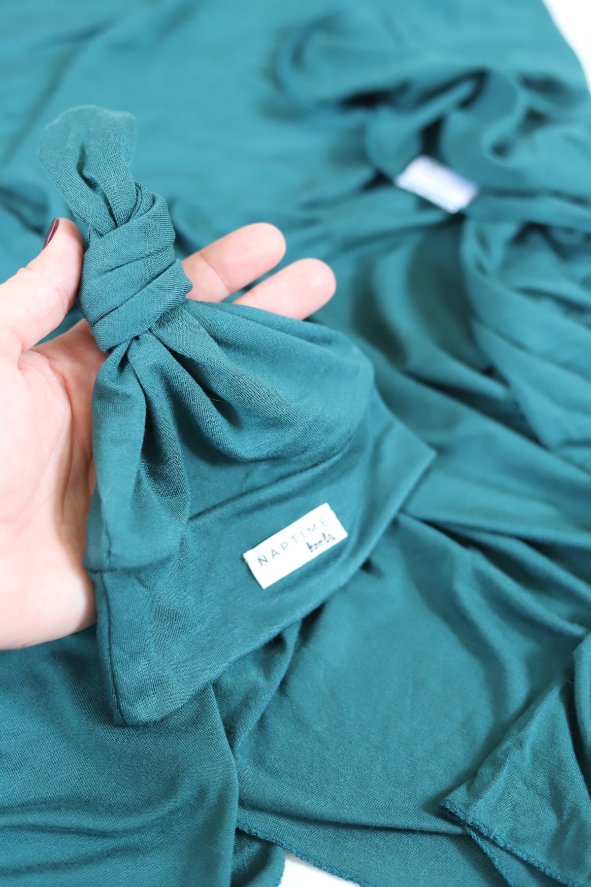Forest Green Bamboo Hat/Swaddle Set