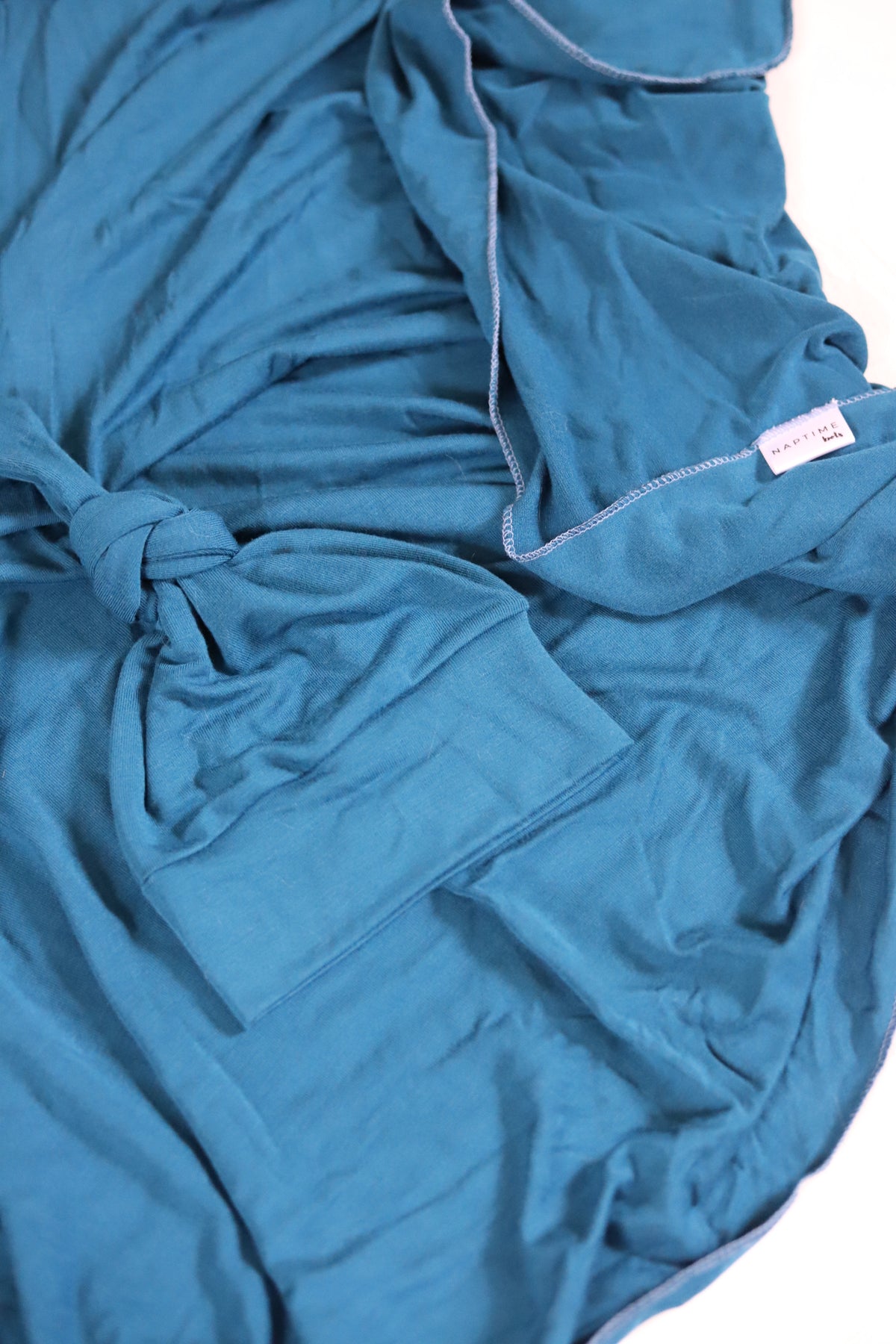 Peacock Blue Bamboo Hat/Swaddle Set