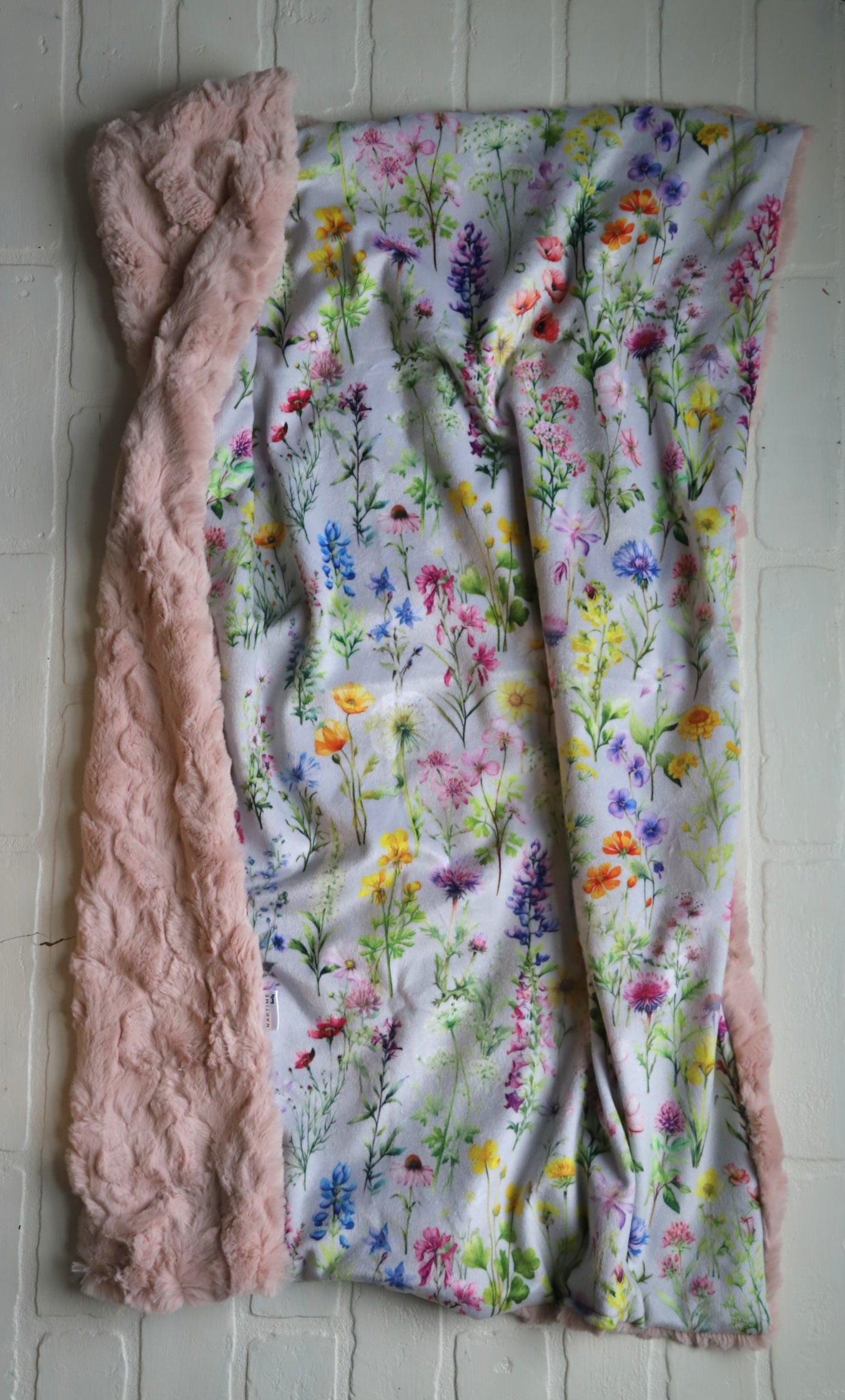Wildflowers on  Grey BackgroundXL Lovey Blanket (larger size)