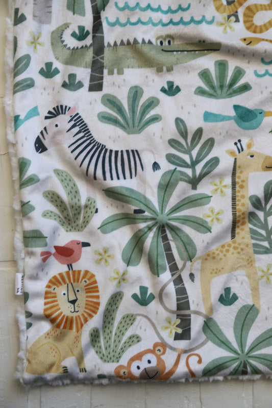 Green Safari XL Lovey Blanket (larger size)
