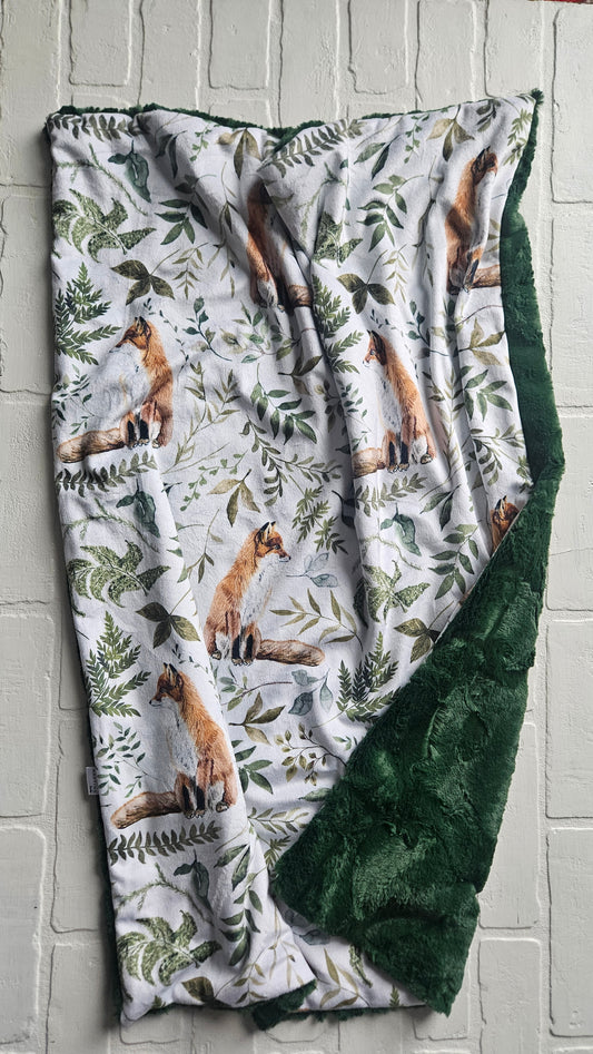Fox + Greenery XL Lovey Blanket (larger size)