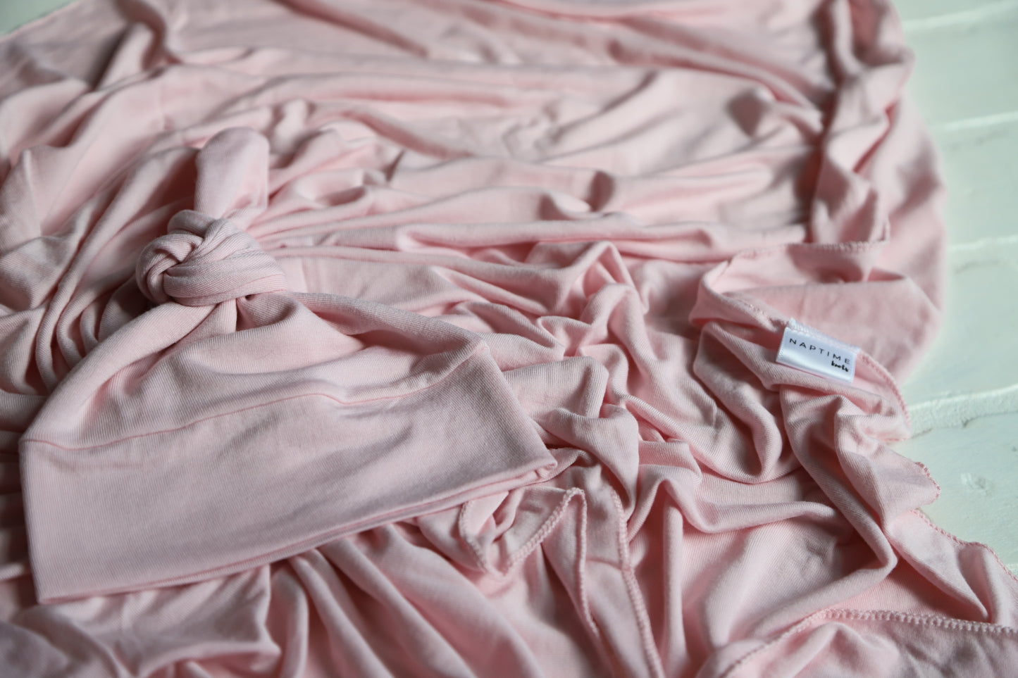 Baby Pink Bamboo Hat/Swaddle Set