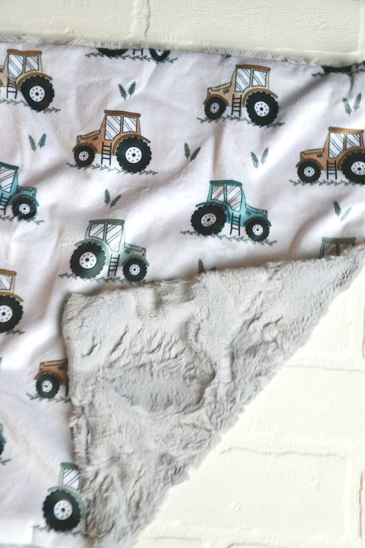 Grey Tractors Lovey Blanket