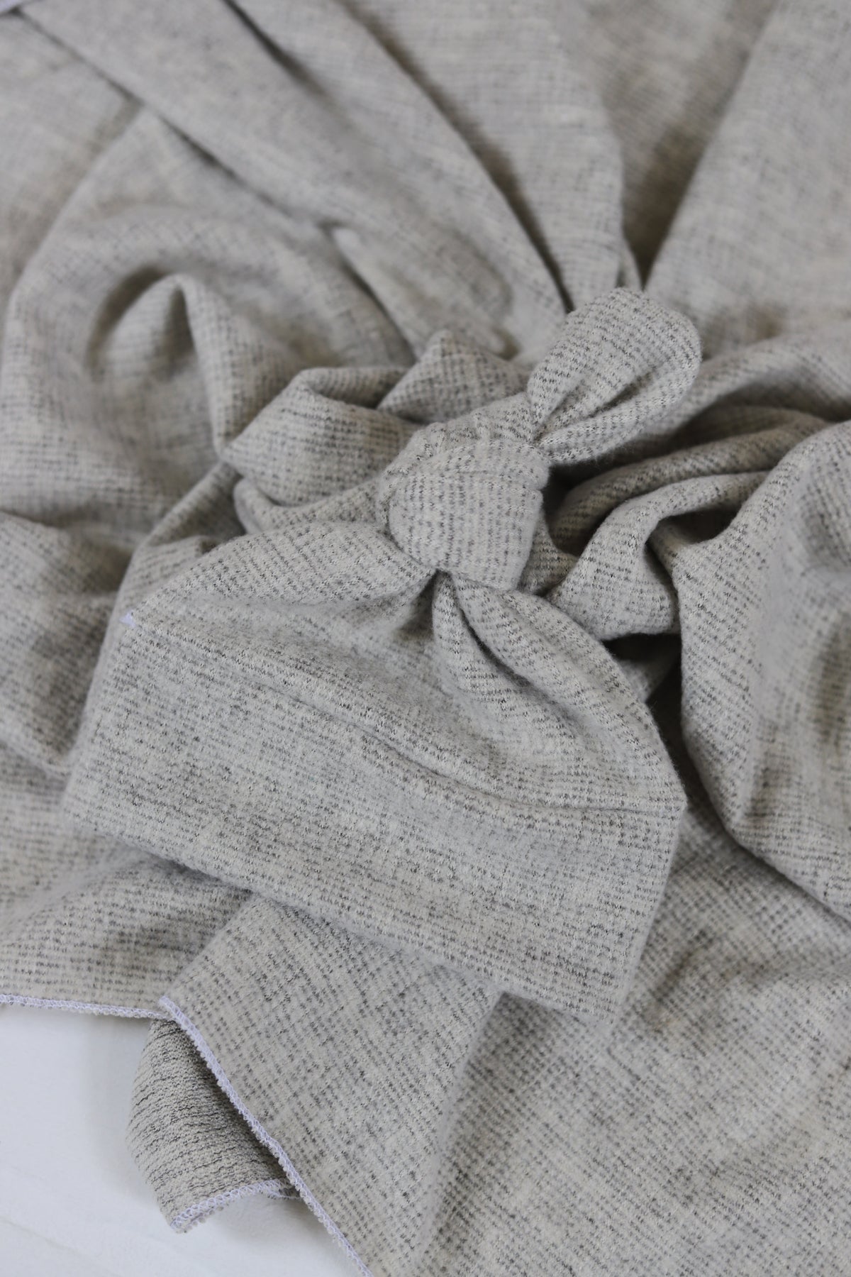 Heather Grey Sweater Knit Hat/Swaddle Set