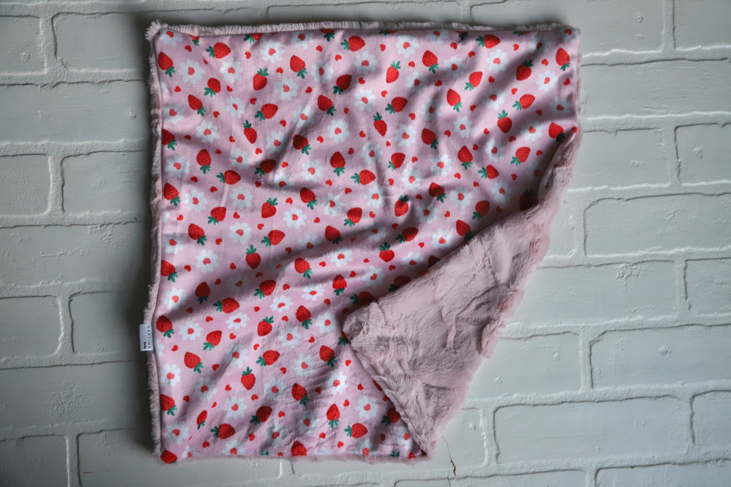 Strawberry Love Lovey Blanket
