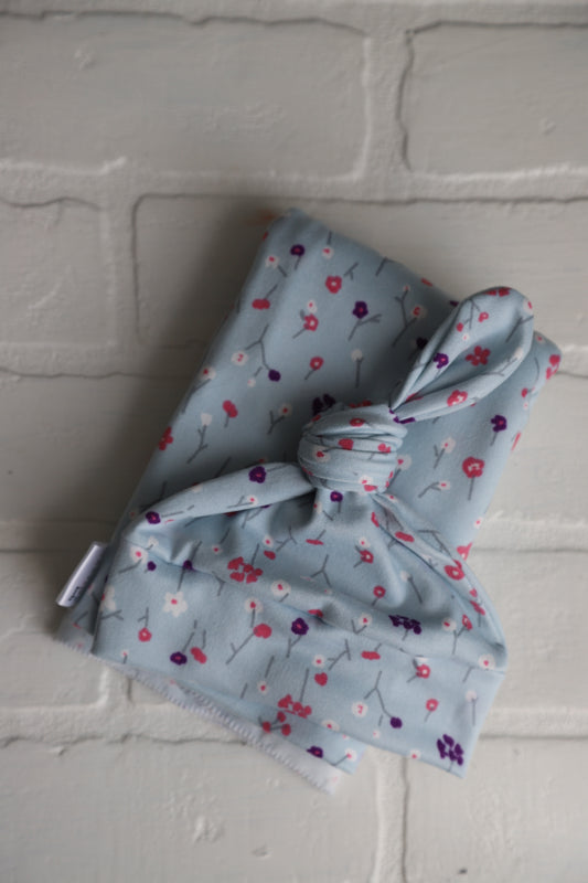 Bryn Meadow Newborn Hat/Swaddle Set - Blue Purple Pink