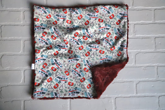 Ambulance Lovey Blanket