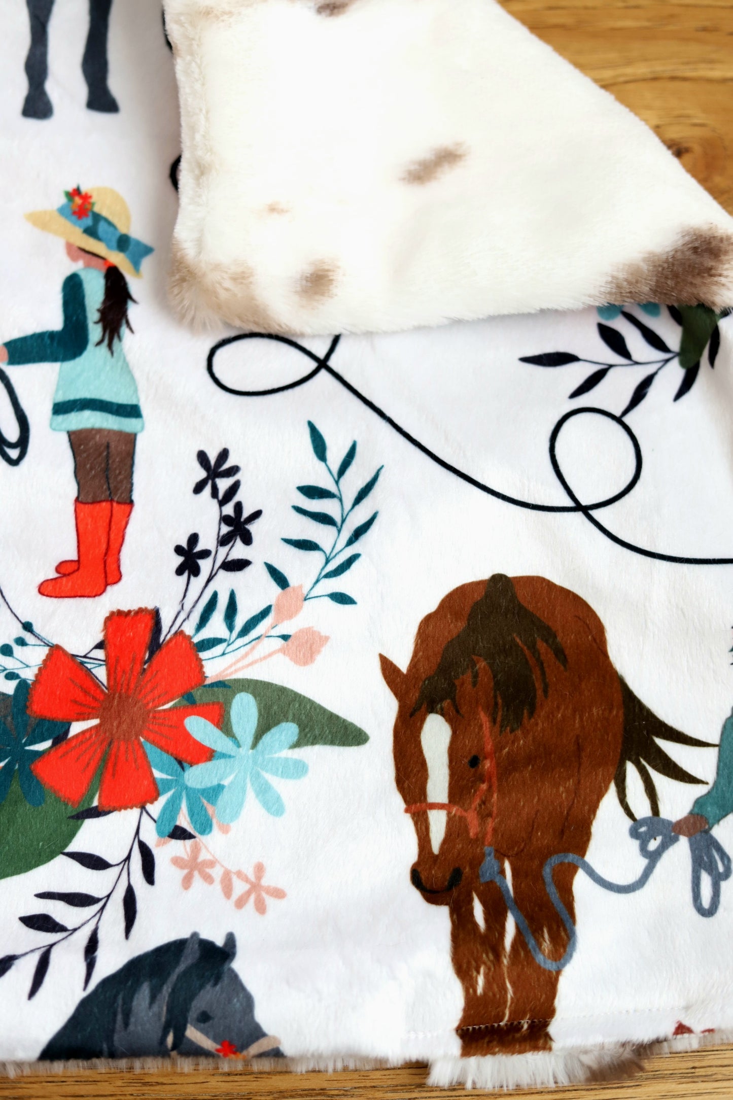 Dreaming Horses + Girls Lovey Blanket