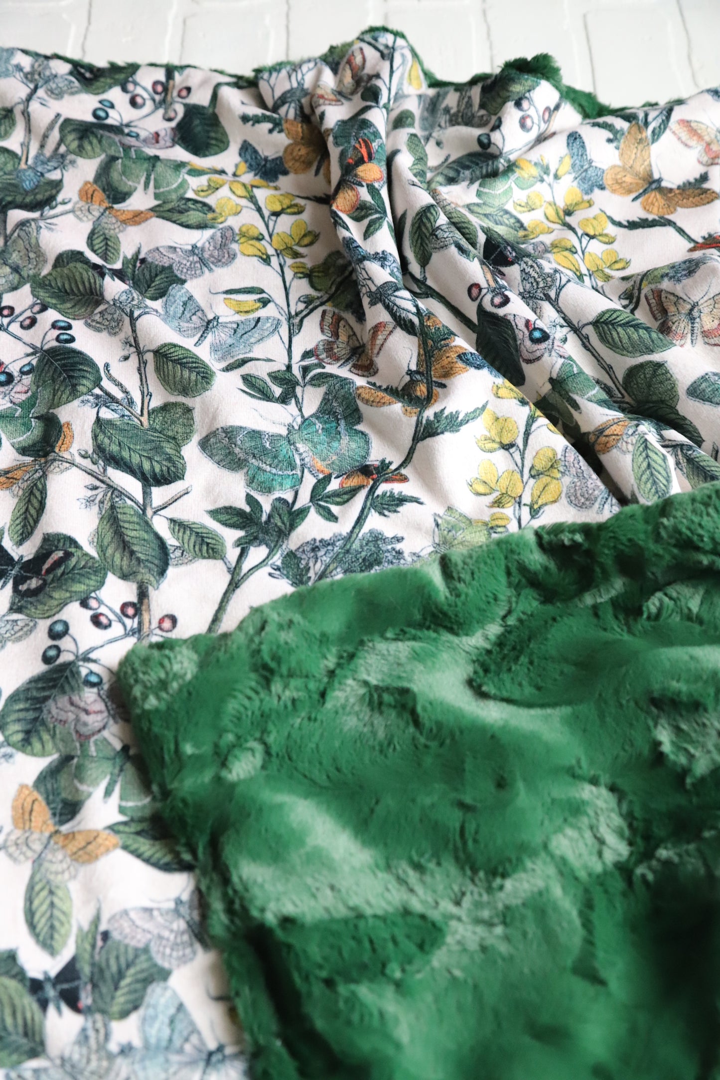 Autumn in the Butterfly Garden XL Lovey Blanket (larger size)
