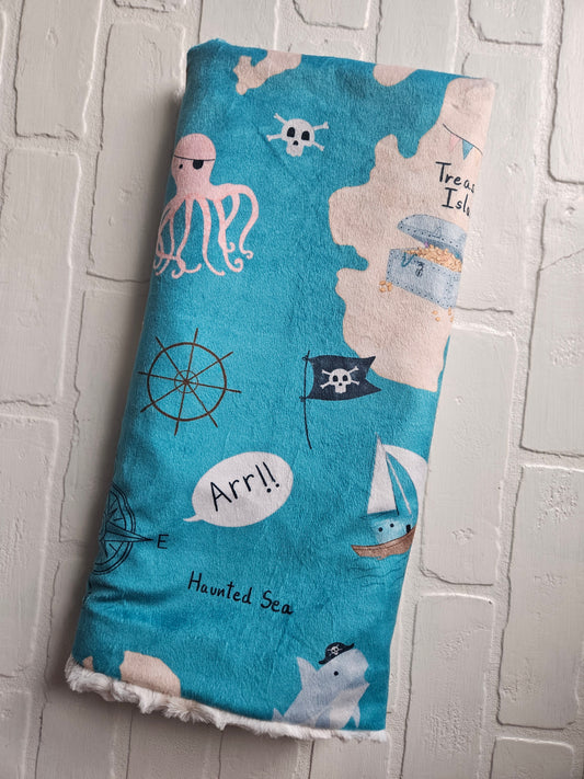 Pirate Map XL Lovey Blanket (larger size)
