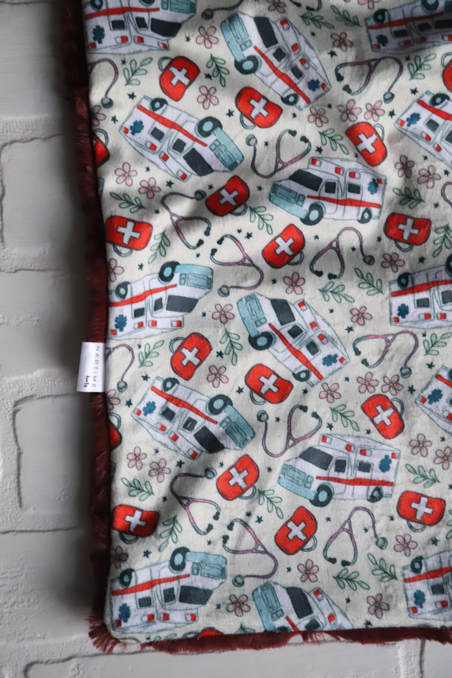 Ambulance Lovey Blanket