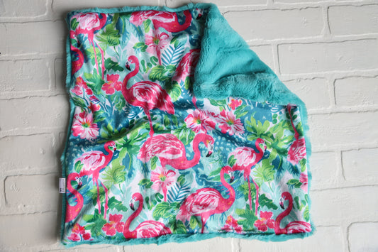 Teal/Pink Flamingos Lovey