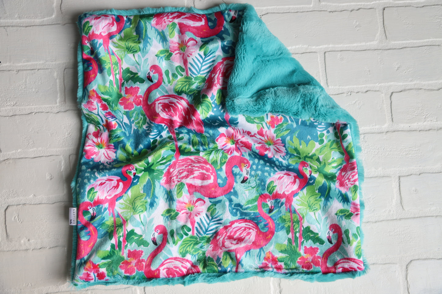 Teal/Pink Flamingos Lovey