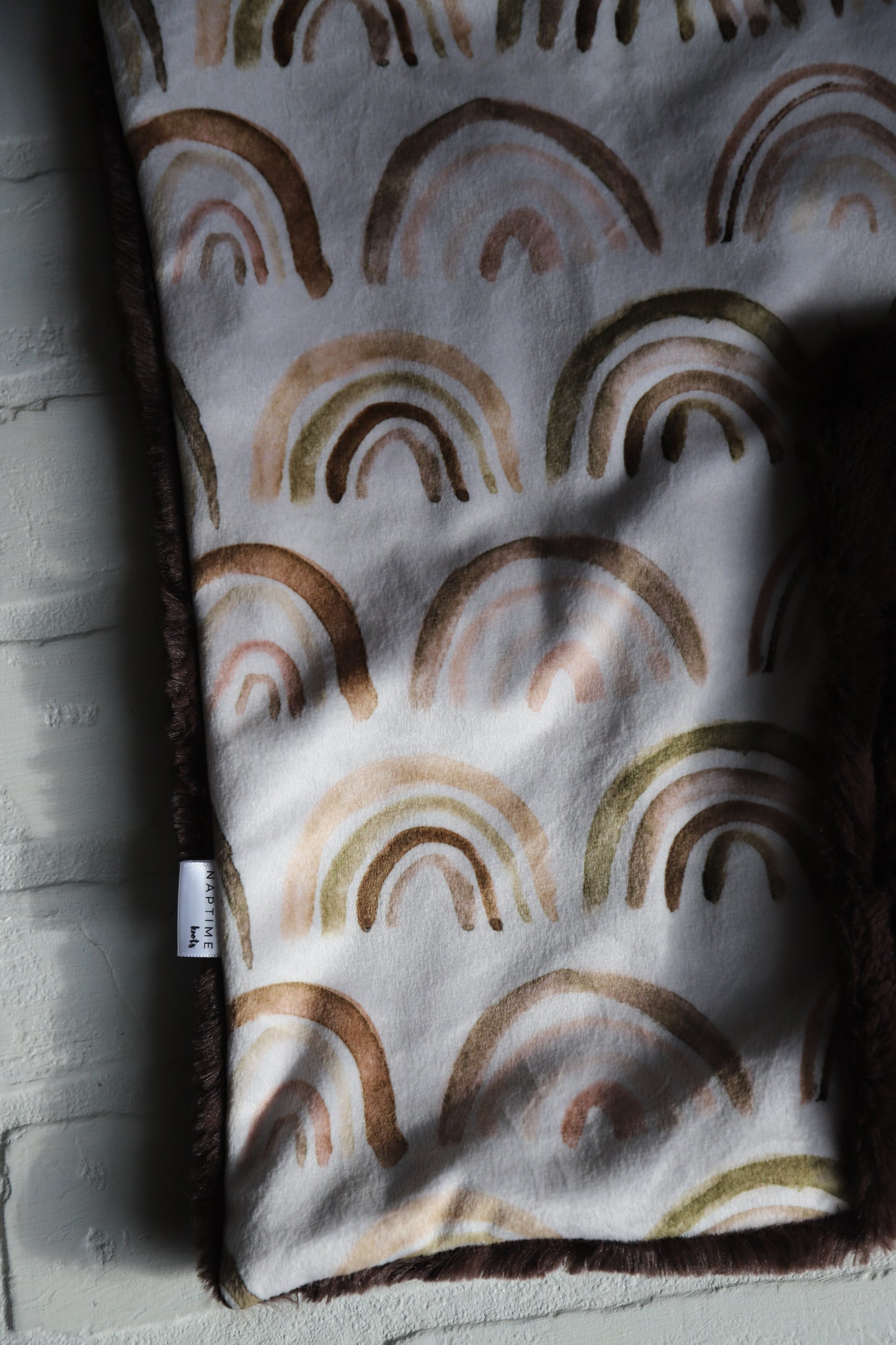 Neutral Rainbow Lovey Blanket