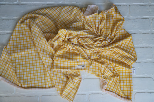 Yellow Plaid Hat/Swaddle Set