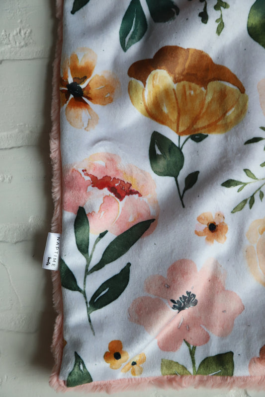 Coral Floral Lovey