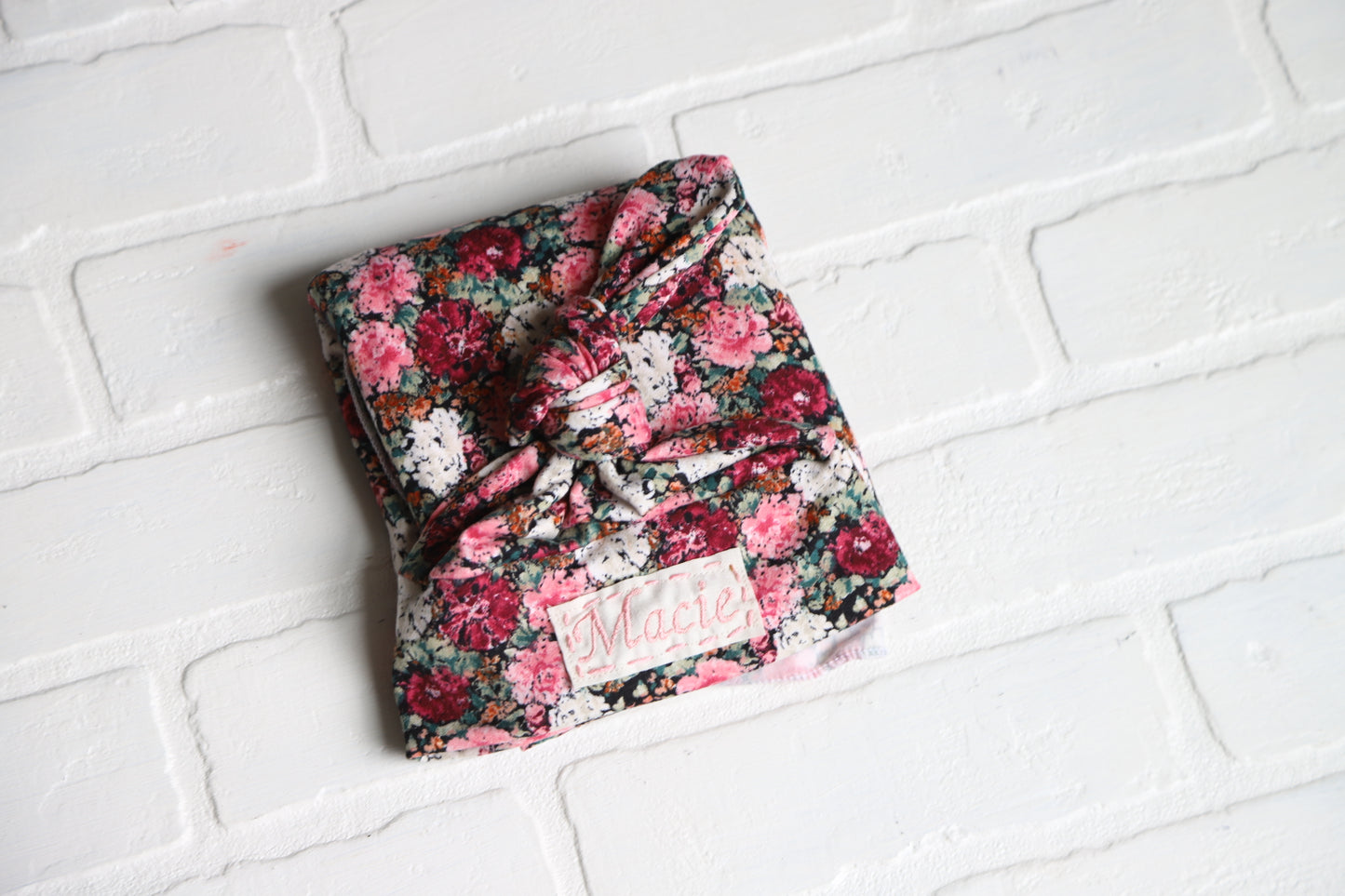 Jolie Pink Floral Newborn Hat/Swaddle Set
