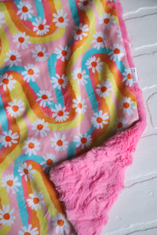 Groovy Flower Child Lovey Blanket