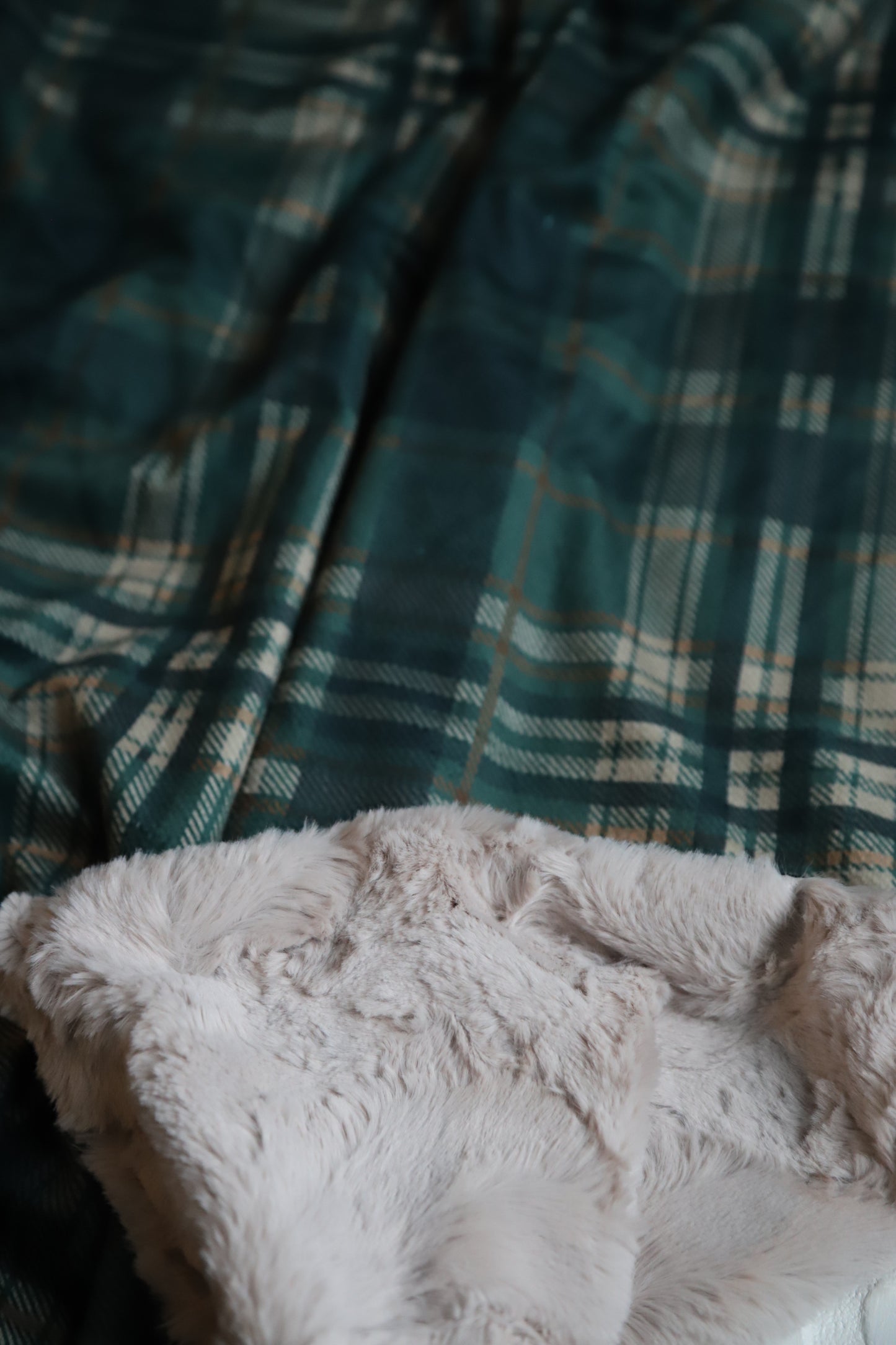 Green Plaid XL Lovey Blanket (larger size)