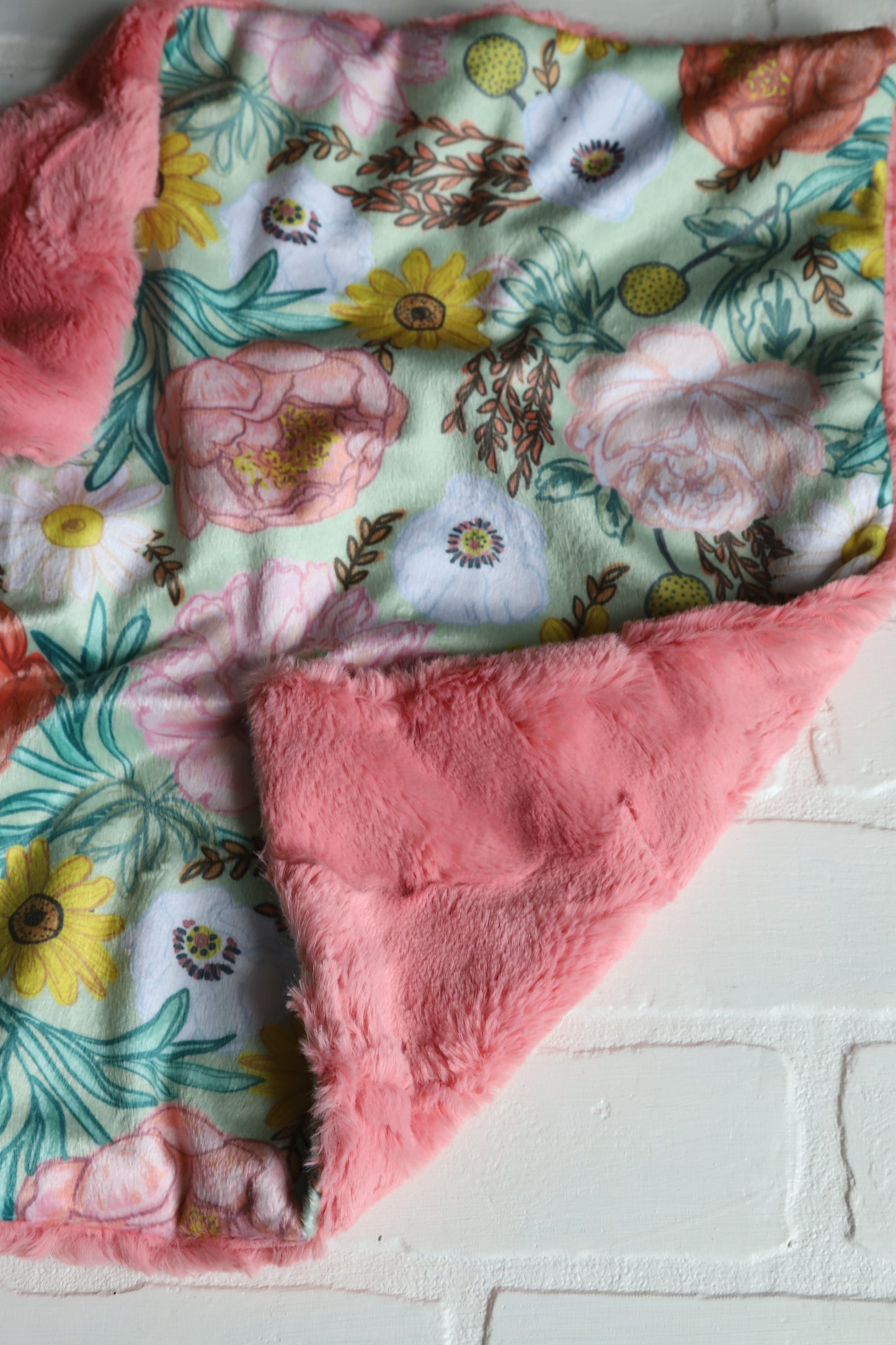 Vintage Boho Floral Lovey Blanket