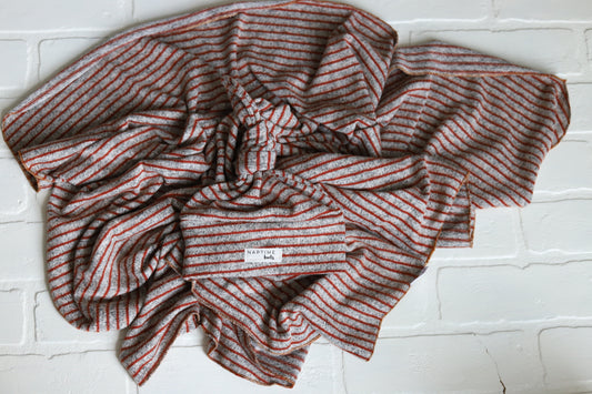 Rust Stripe Hat/Swaddle Set