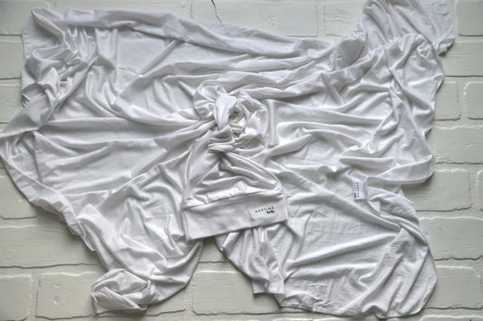 Pure White Hat/Swaddle Set
