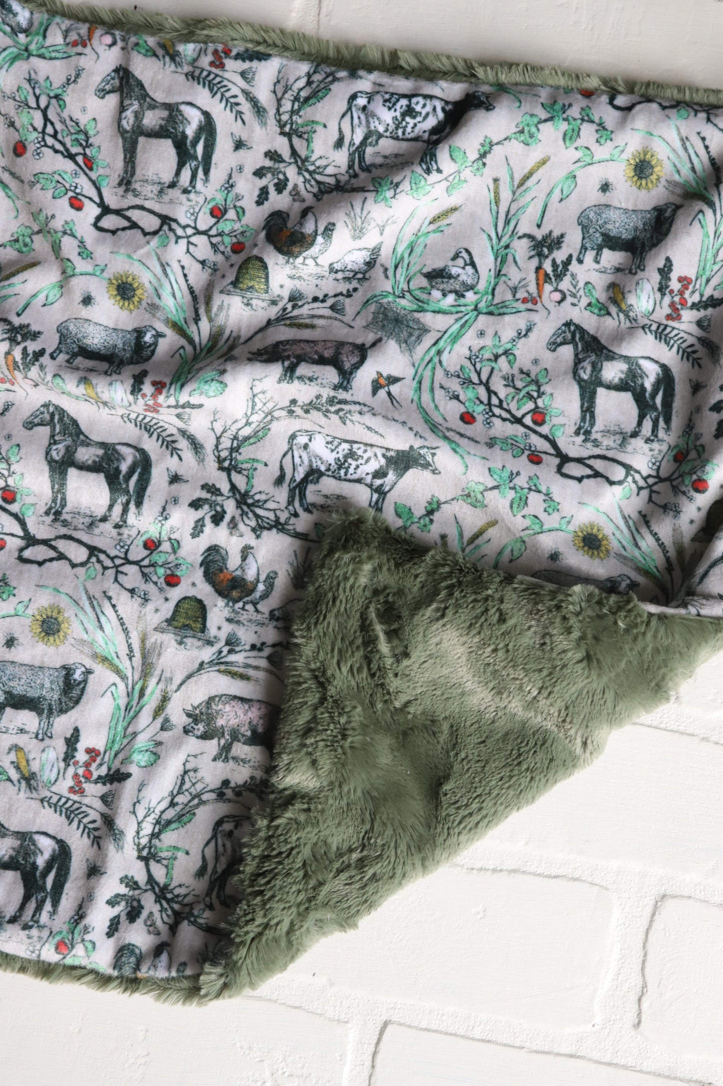 Farm Toile Lovey Blanket