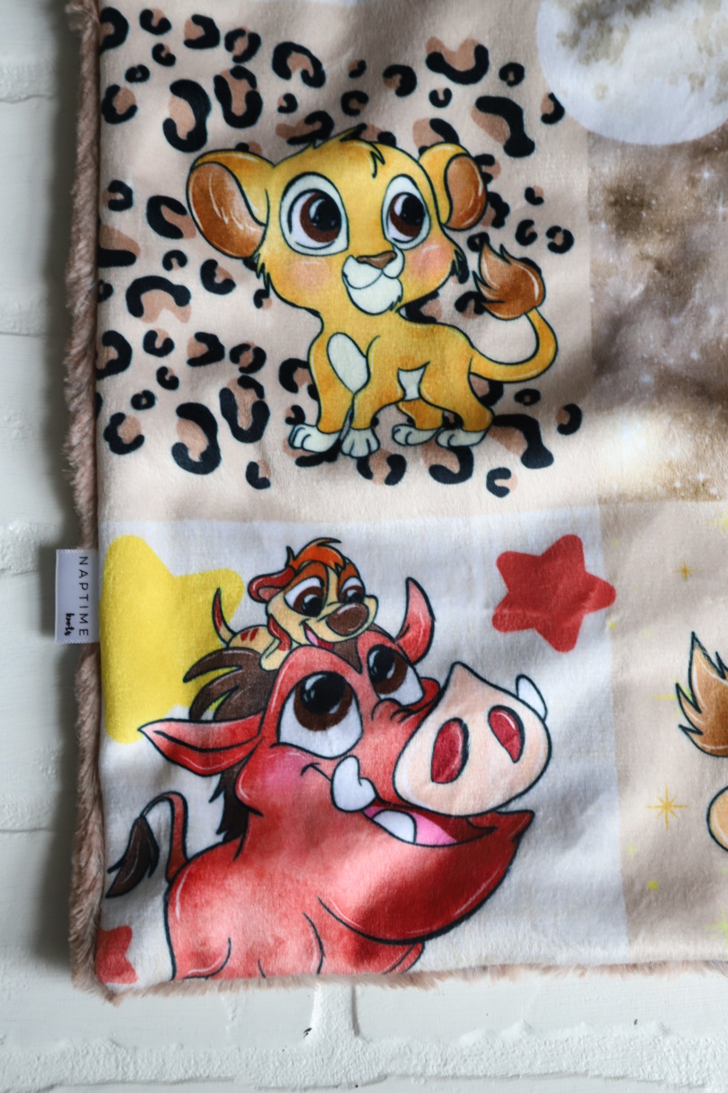 Lion King Cartoon Quilt Lovey Blanket