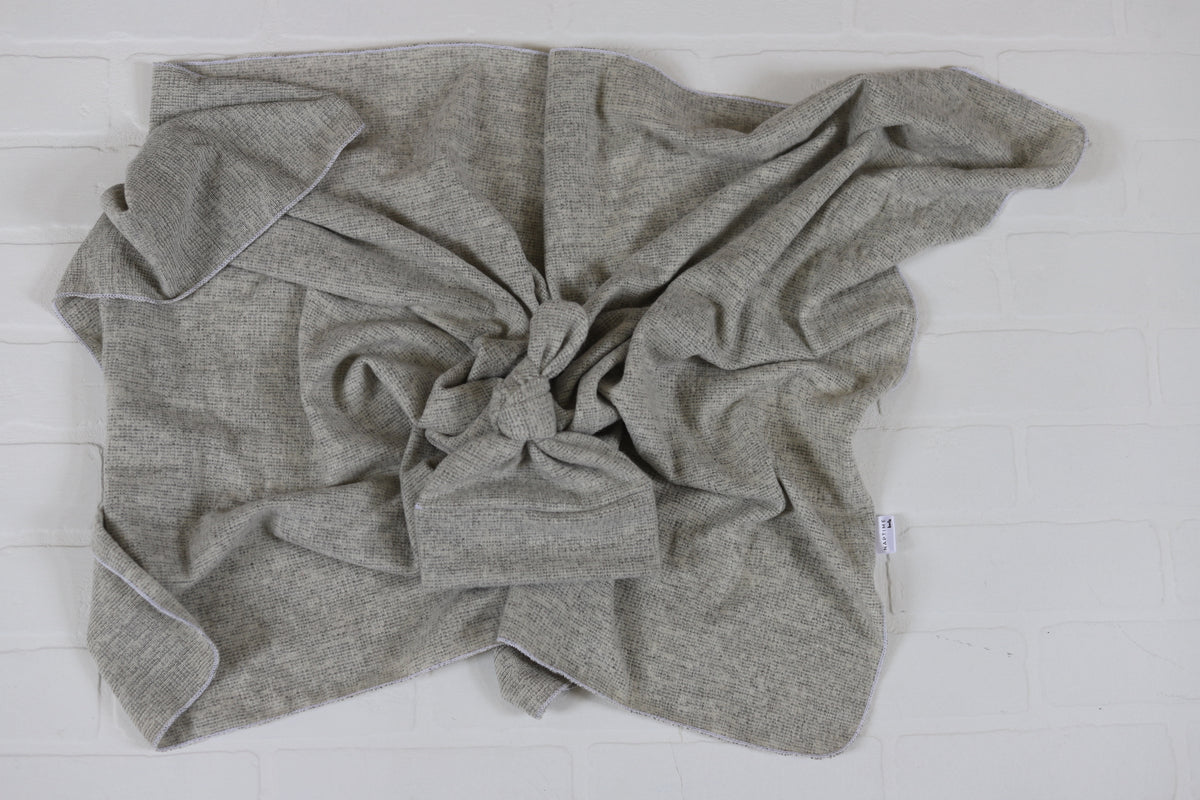Heather Grey Sweater Knit Hat/Swaddle Set