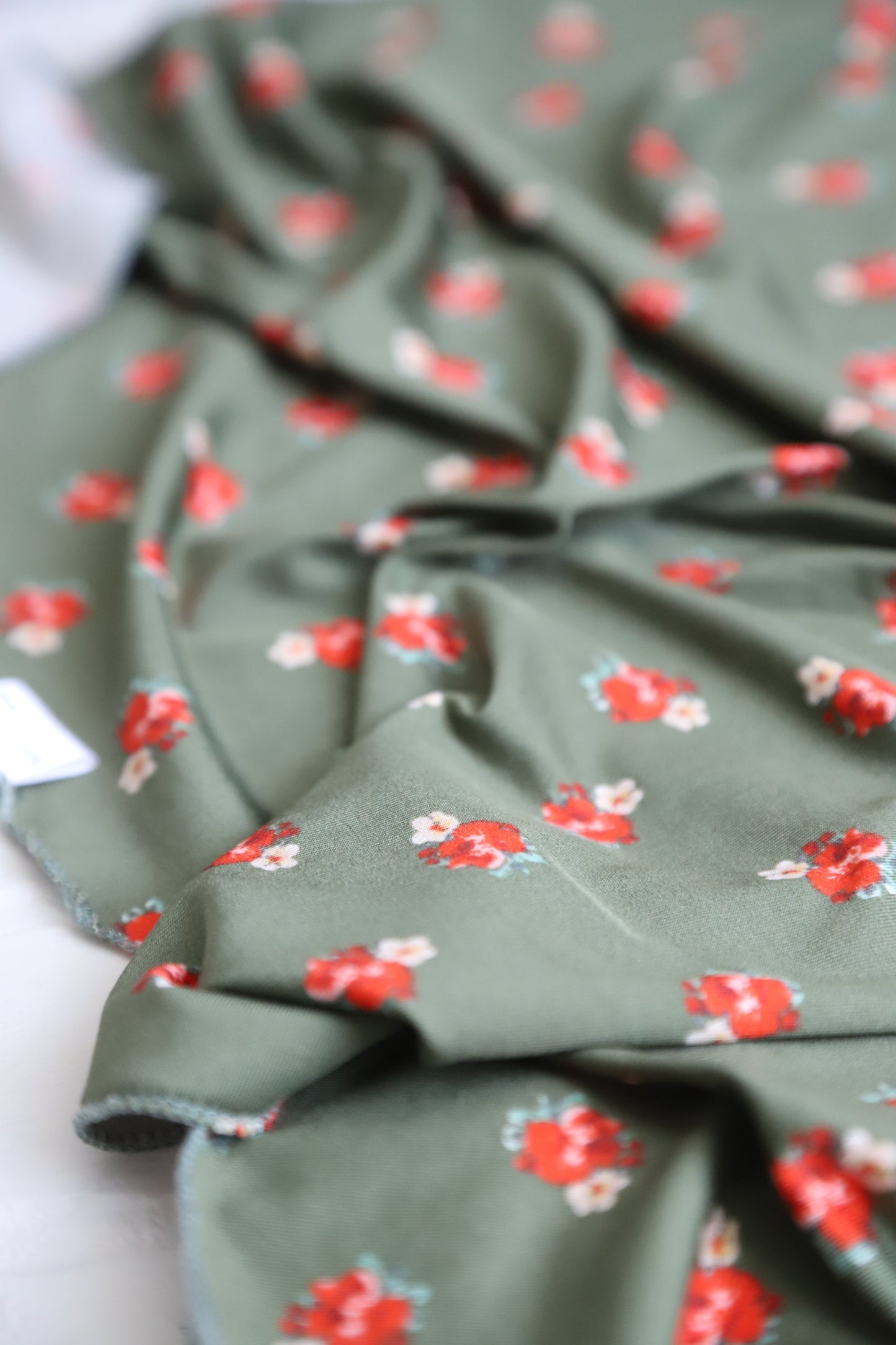 Green Floral Hat/Swaddle Set