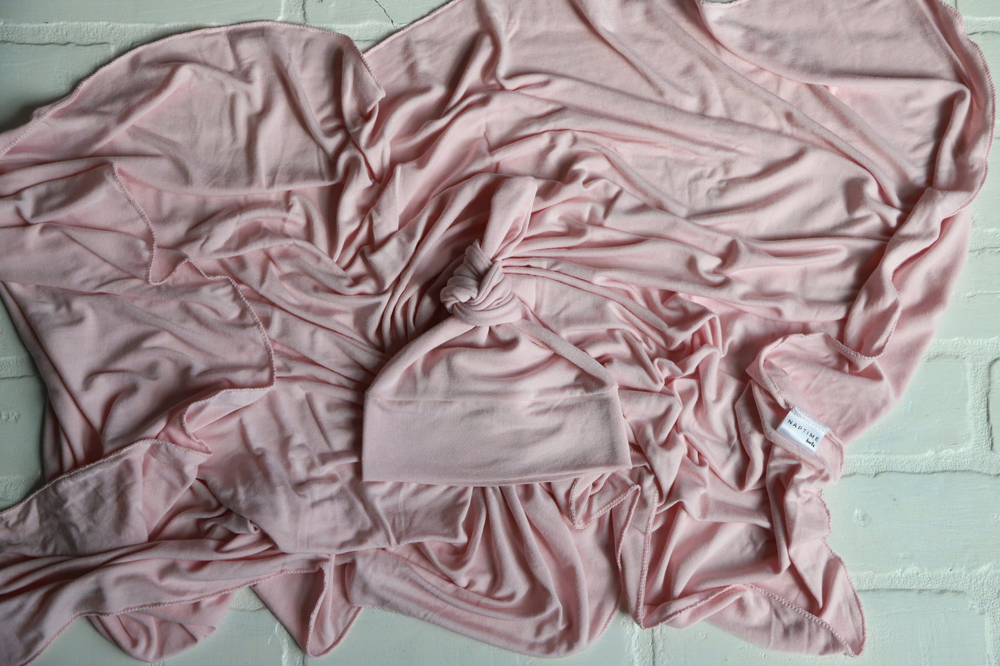 Baby Pink Bamboo Hat/Swaddle Set
