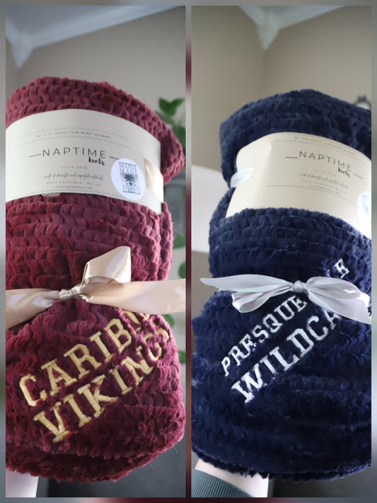 VIKING + WILDCATS Adult Double Sided Minky Blankets