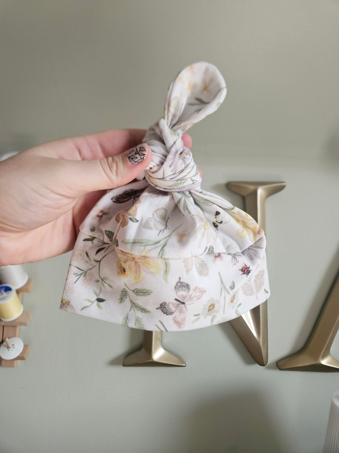 WidlflowerOrganic Cotton Knit Hat/Swaddle Set