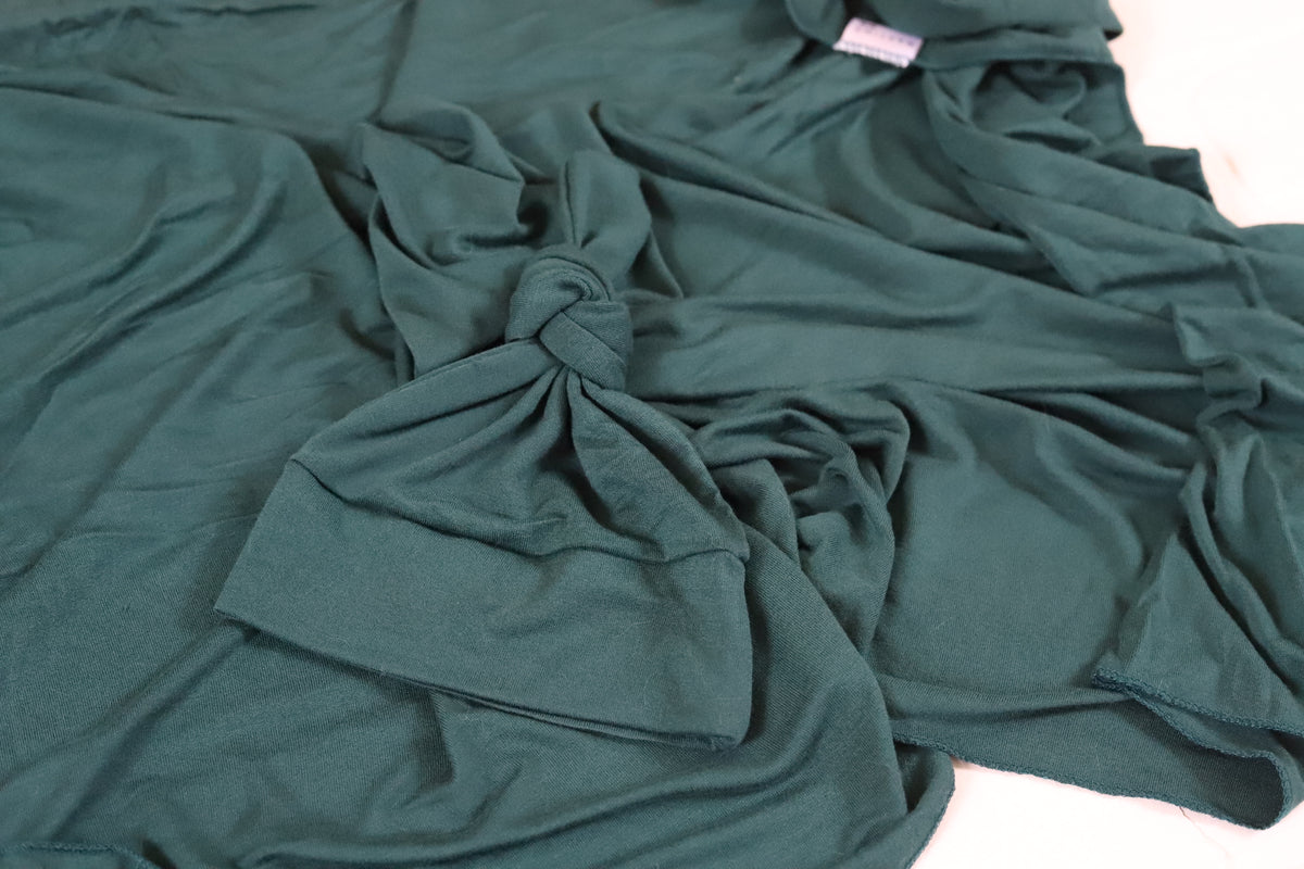Forest Green Bamboo Hat/Swaddle Set