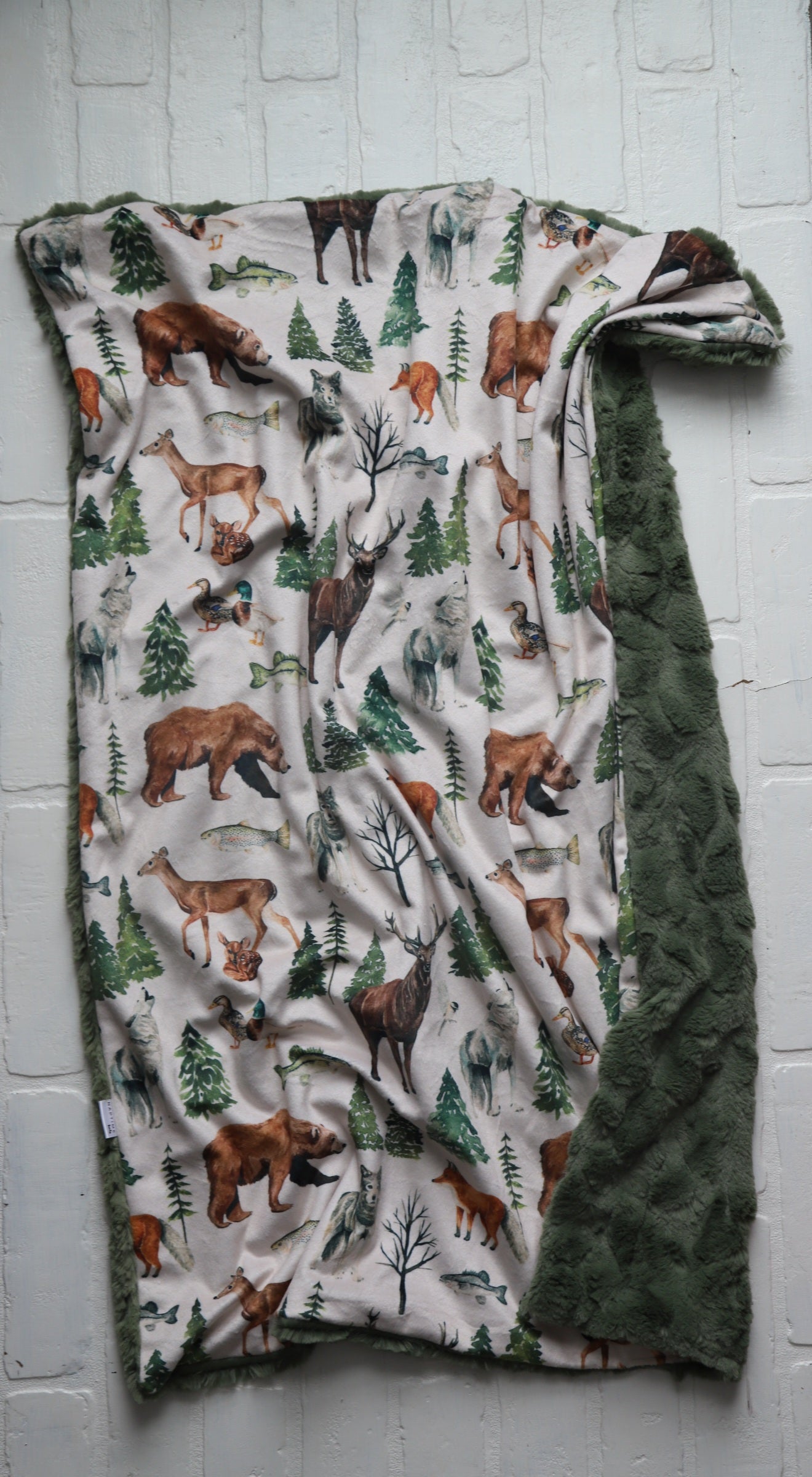Woodland Animals XL Lovey Blanket (larger size)