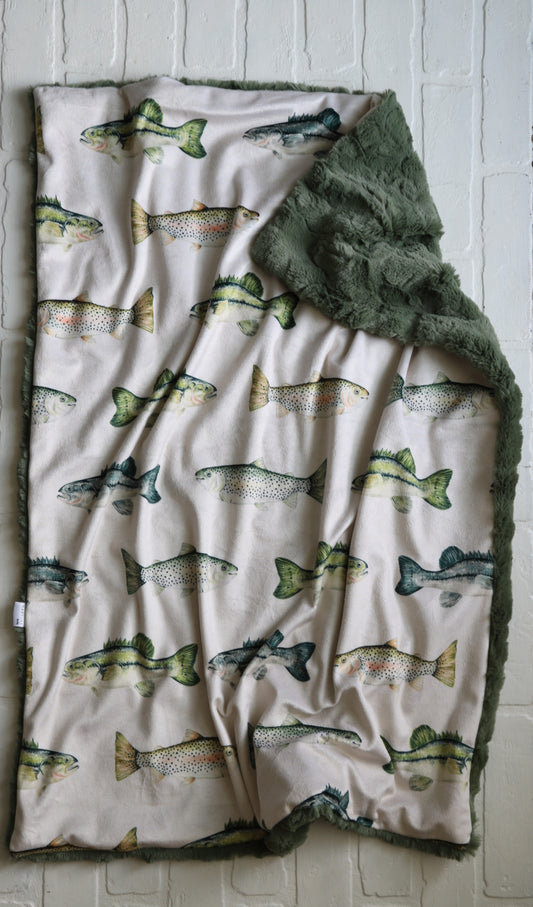 Fish XL Lovey Blanket (larger size)