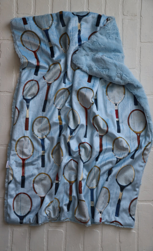 Vintage Tennis Rackets XL Lovey Blanket (larger size)